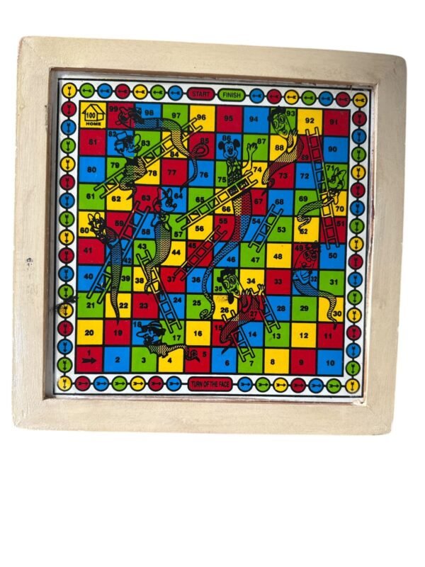 Double Side Kiddo Plus Snakes & Ladder Wooden(13 X 13)