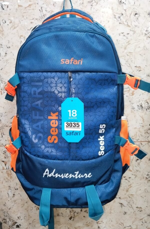 Large 40 L Laptop Backpack with reflective strip  (Blue)