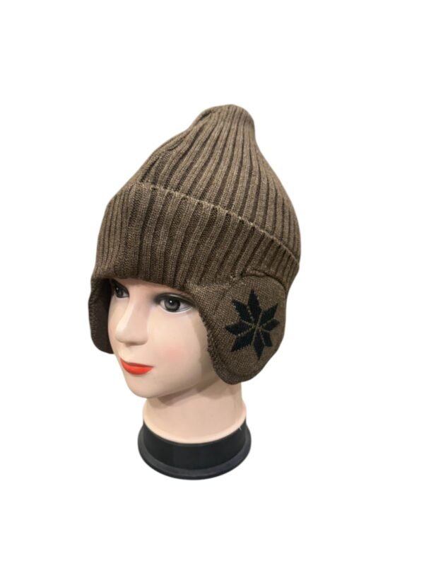 Warm Earflap Soft Wool Skull Cap