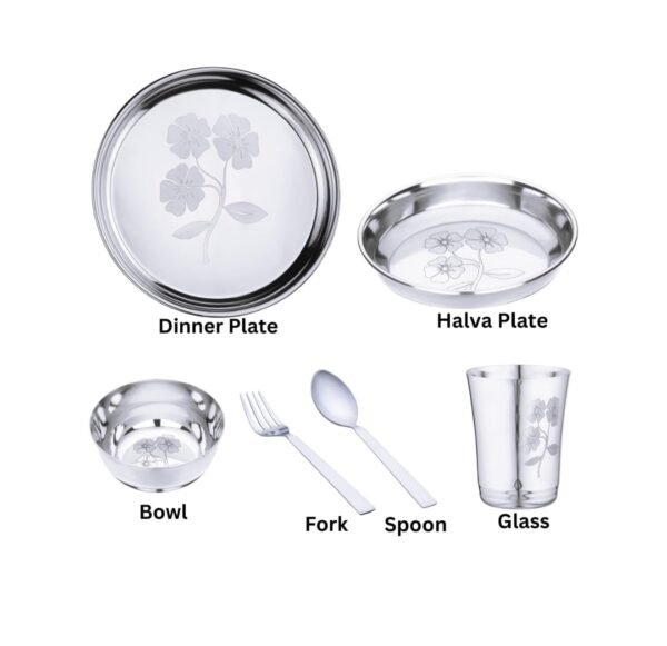 Steel dinner set - Image 3