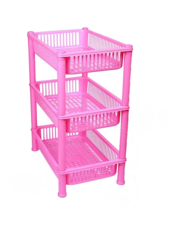 Multipurpose Plastic Trolley with Countertop Dish Rack - Image 3