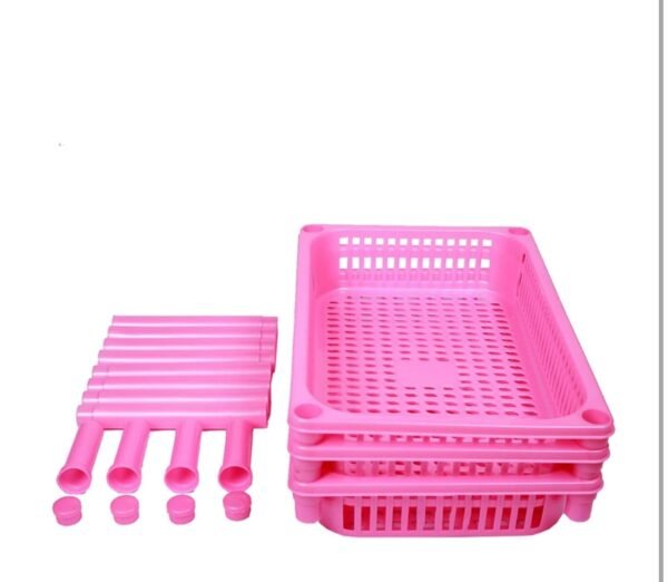 Multipurpose Plastic Trolley with Countertop Dish Rack - Image 4